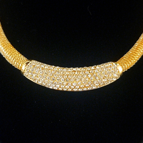 Elegant Vintage Christian Dior 1980s Choker Necklace – Gold Plated - Picture 2 of 6